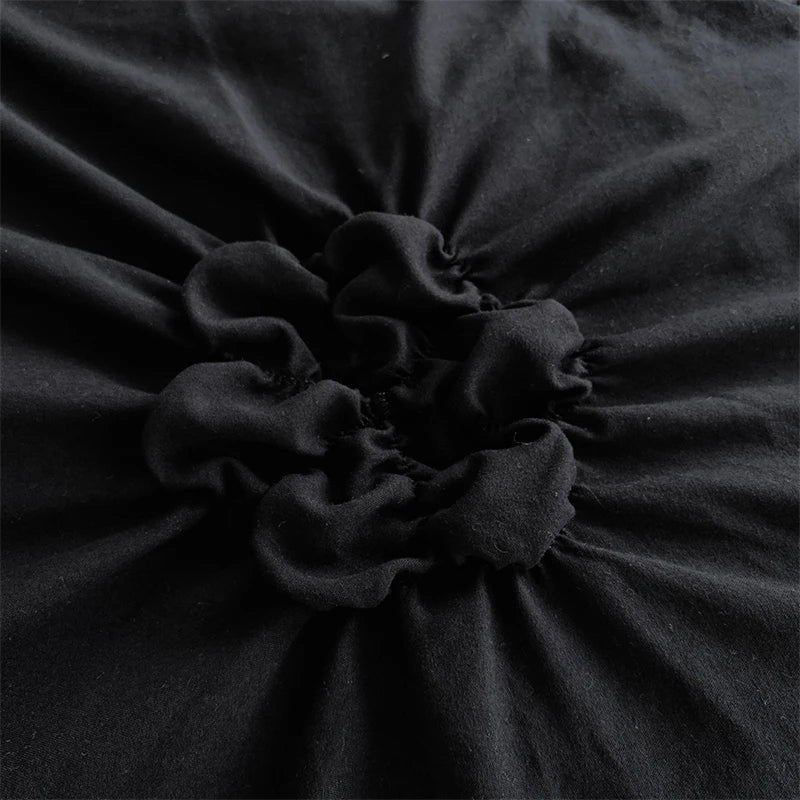 Beige Three-Dimensional Floral Duvet Cover Set