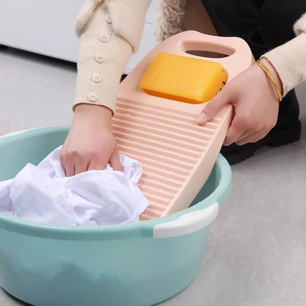 Durable Plastic Washboard with Integrated Soap Trough