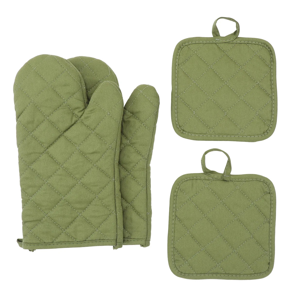 Heat Resistant Kitchen Gloves – 4-Piece Set for Baking, Grilling & Cooking