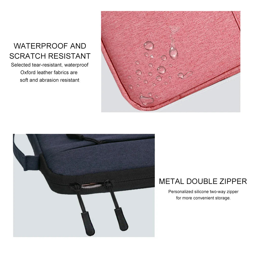 Waterproof Wool Felt Laptop Sleeve with Zipper Closure