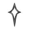 Gothic Star Cross Keychain with Carabiner Clip