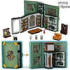 A set of 3 fantasy theme building blocks featuring a magical book and surrounding architectural elements.