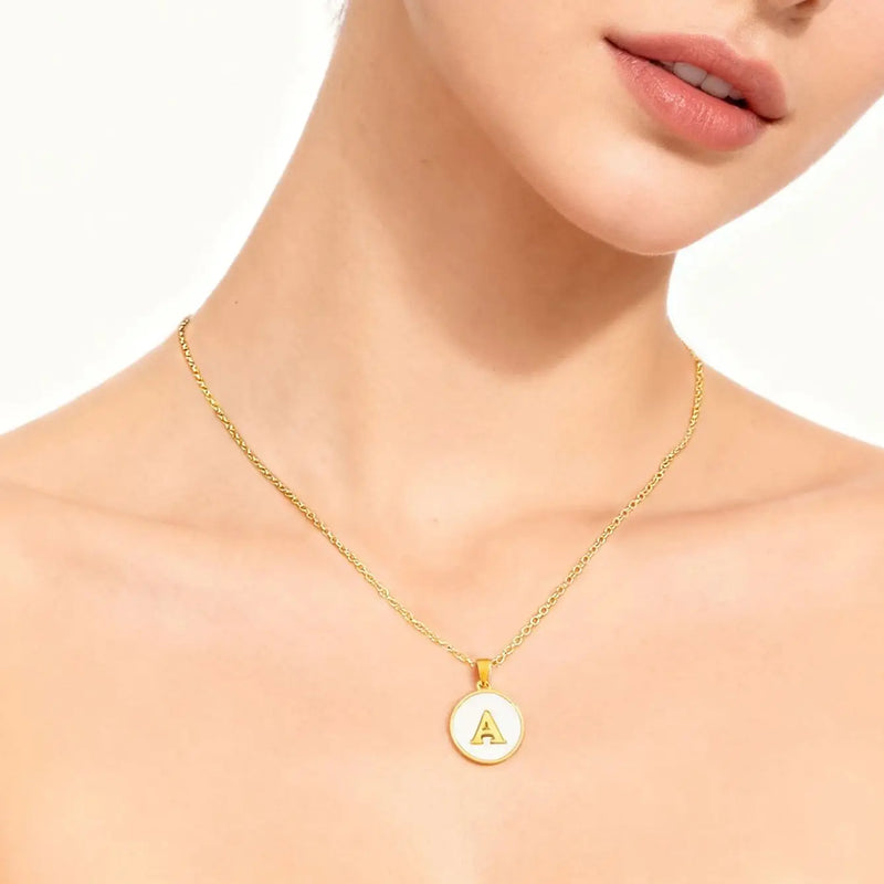 Gold-Plated Initial Pendant Necklace