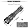 Rechargeable LED Flashlight with LCD Display and Zoom