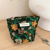 Vintage Floral Cosmetic Bag - Portable Makeup & Toiletry Organizer