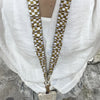 Elegant Gold Keychain Lanyard with Adjustable Neck Strap