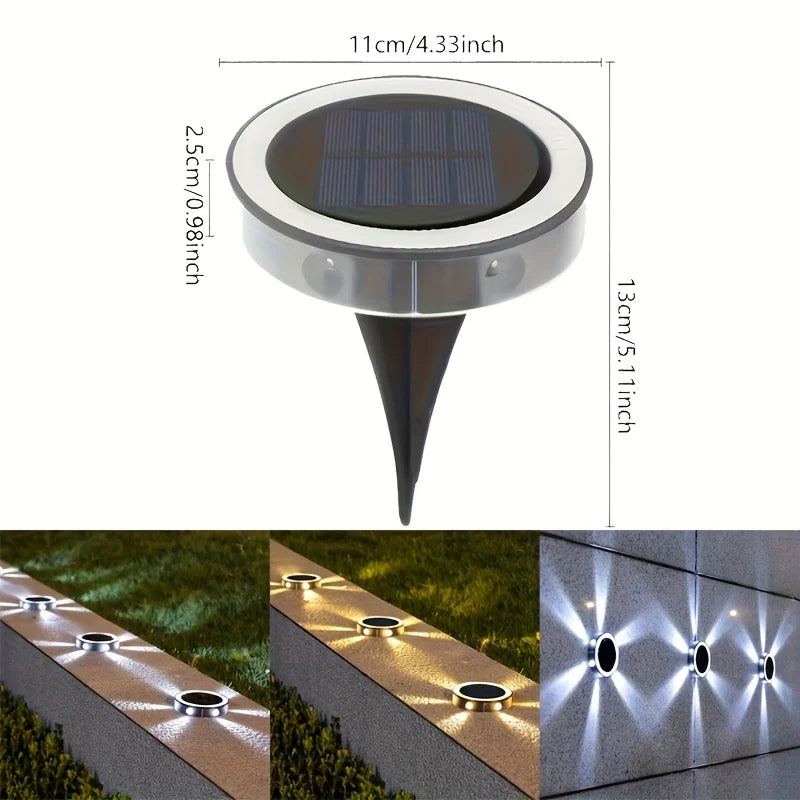 Set of 4 Waterproof Solar Landscape Lights