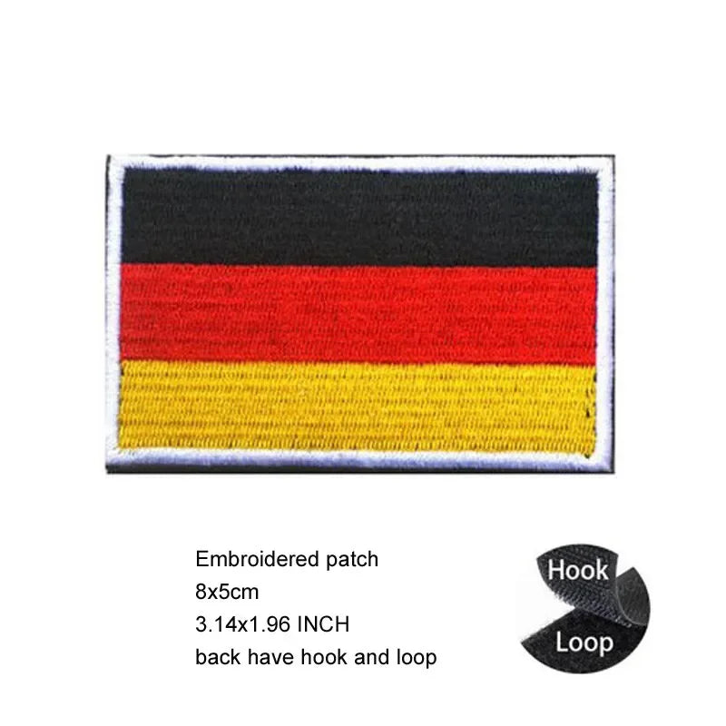 Luminous Reflective German Eagle Patch with Hook-and-Loop Backing