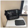 Y2K Transparent Ita Bag with DIY Badge Display Panel