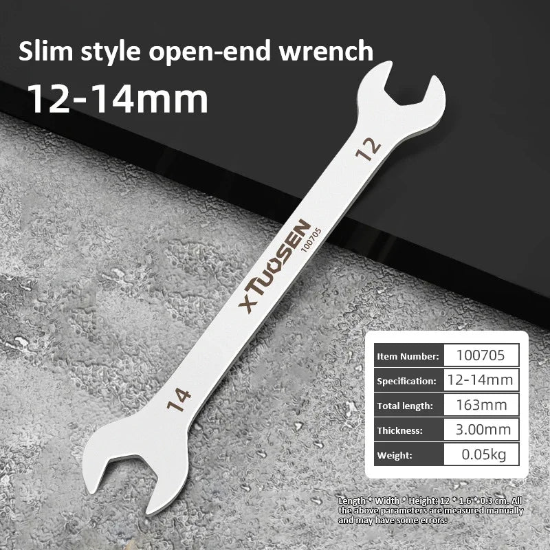 Ultra-Thin Dual-End Open Wrench for Tight Spaces