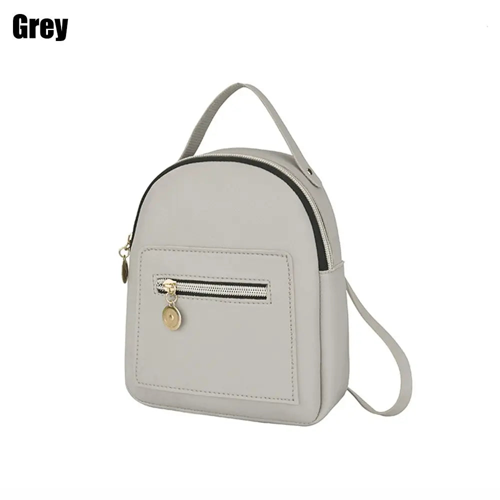 Mini Waterproof PU Backpack for Women