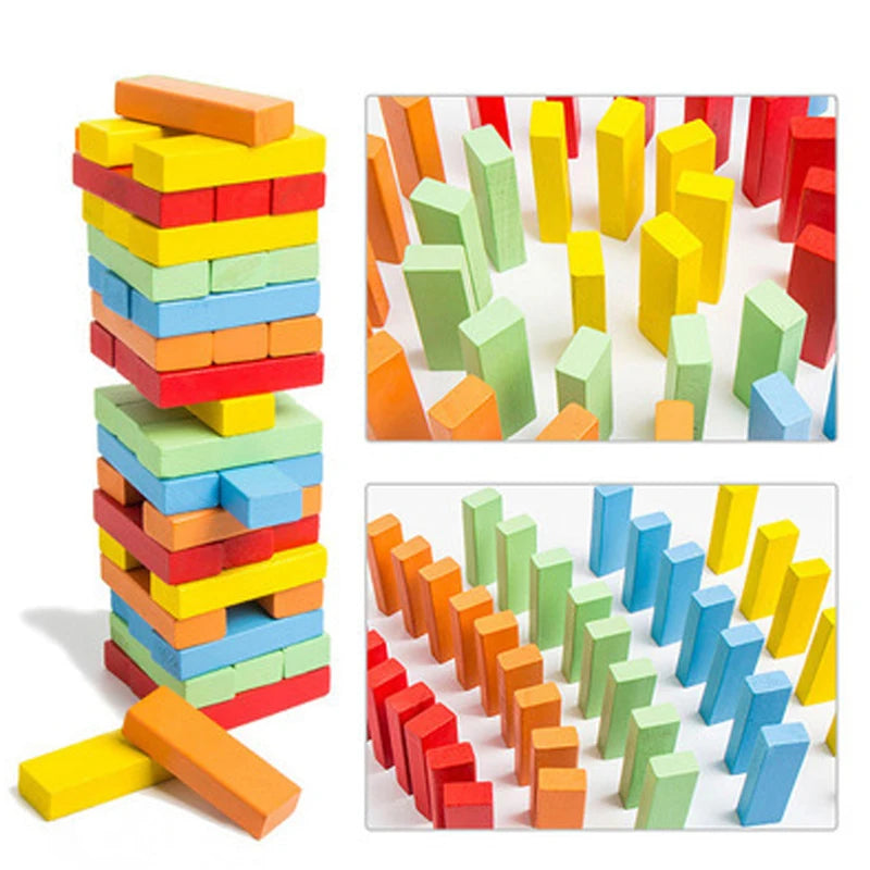 Colorful Wooden Balance Stacking Game for Family Fun
