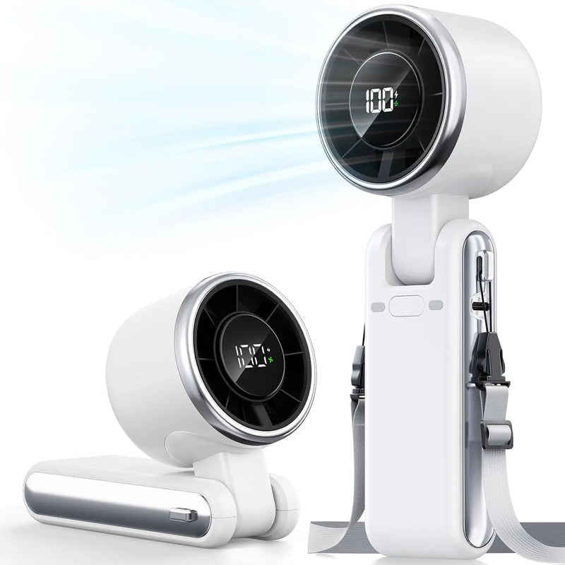 Portable Foldable Handheld Fan with USB-C Charging