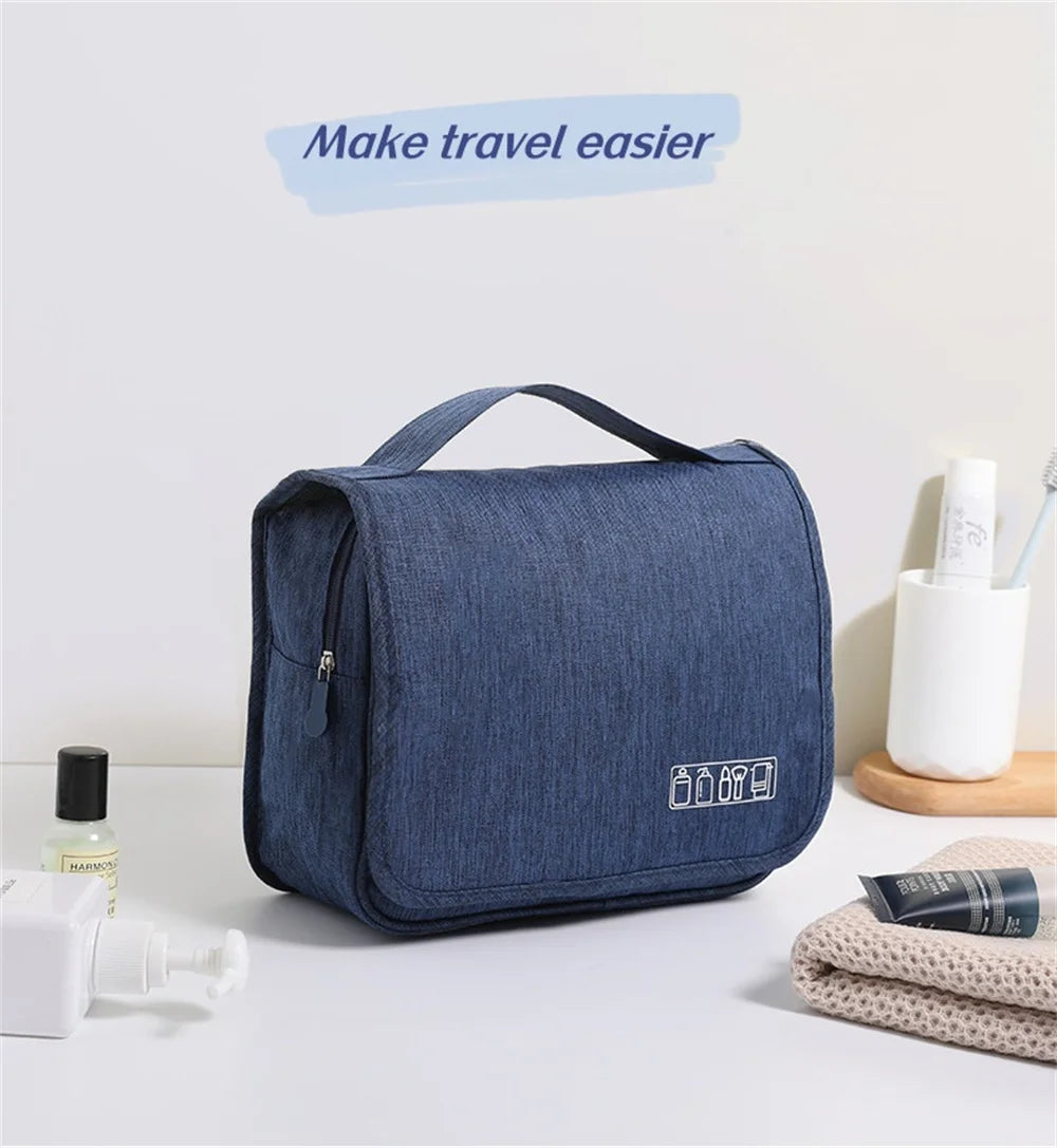 Hanging Toiletry Bag with Waterproof Oxford Fabric and Large Capacity