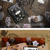 A collection of 50 vintage metal-embossed alchemy decorative stickers for journaling and scrapbooking