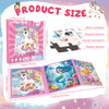 A set of magnetic puzzle books featuring unicorn and mermaid princess figures in pink and purple colors.