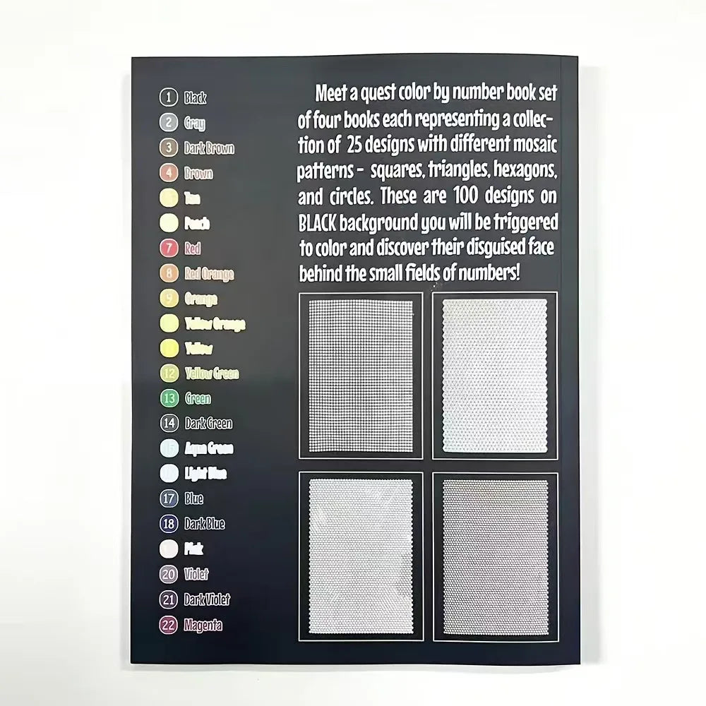Color by Numbers Coloring Book for Adults with Dual-Head Pens