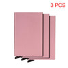 Three pink slim metal RFID blocking card holders with a pop-up design.