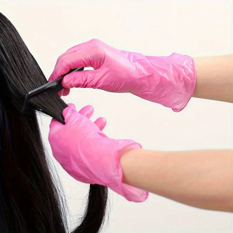 Pink Nitrile Disposable Gloves – Latex-Free, Waterproof, Multi-Purpose Cleaning & Household Protection
