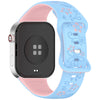 Two-Tone Floral Silicone Watch Strap for Redmi Smartwatches