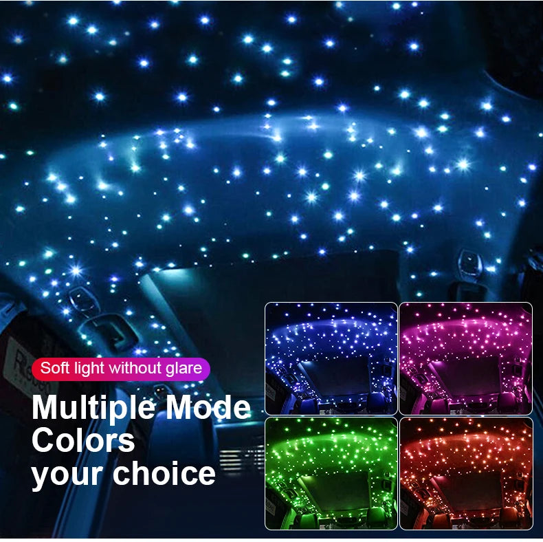 16W Starry Sky Fiber Optic Car Ceiling Light with Music Sync