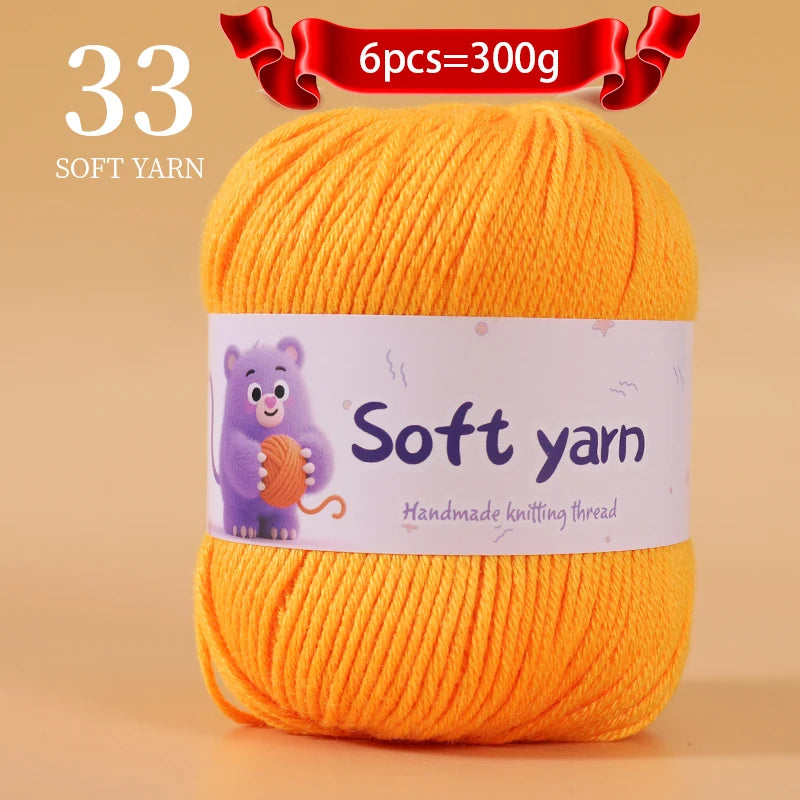 Soft Acrylic Yarn Balls for Knitting – 300g