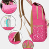 3-Piece Canvas Backpack Set for School
