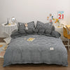 100% Cotton Duvet Cover Set with Plaid Stripe – Breathable & Skin-Friendly
