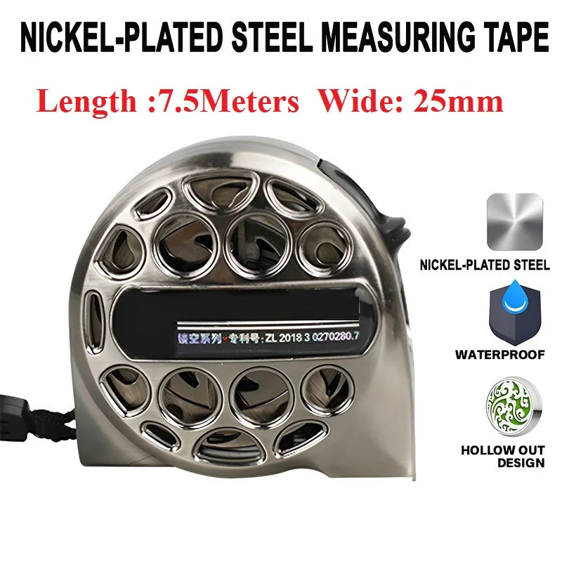 Stainless Steel Retractable Tape Measure with Anti-Corrosion Coating