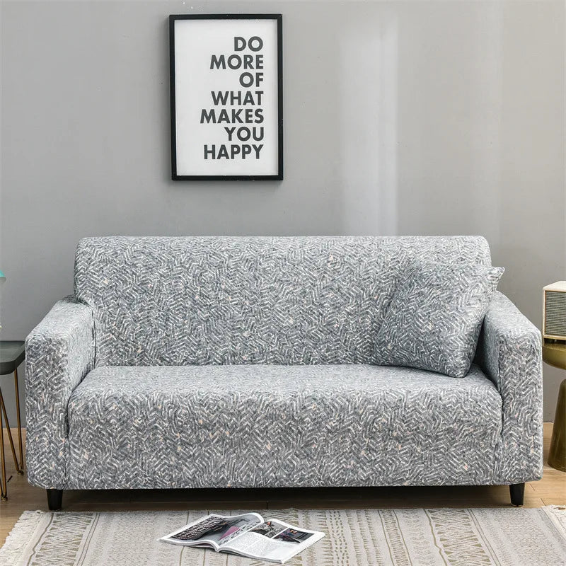 Floral Print Stretch Sofa Cover with Elastic Edge
