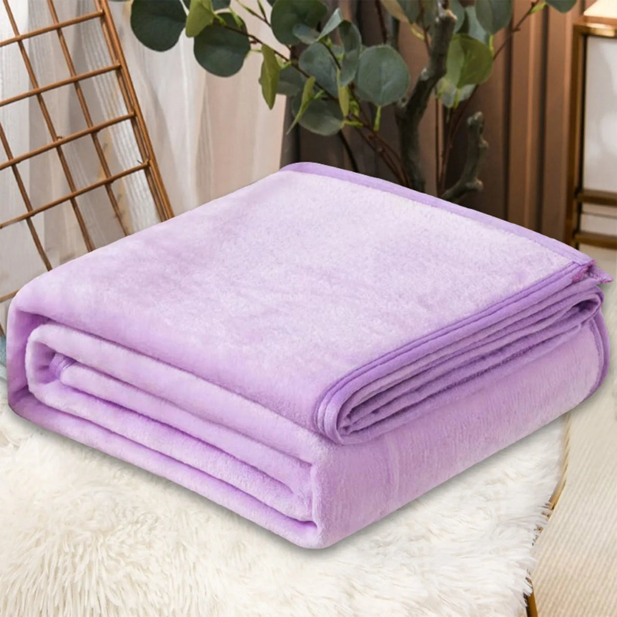 Cozy Coral Fleece Throw Blanket