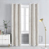 Silver Wave Pattern Blackout Curtains with Thermal Insulation and Noise Reduction