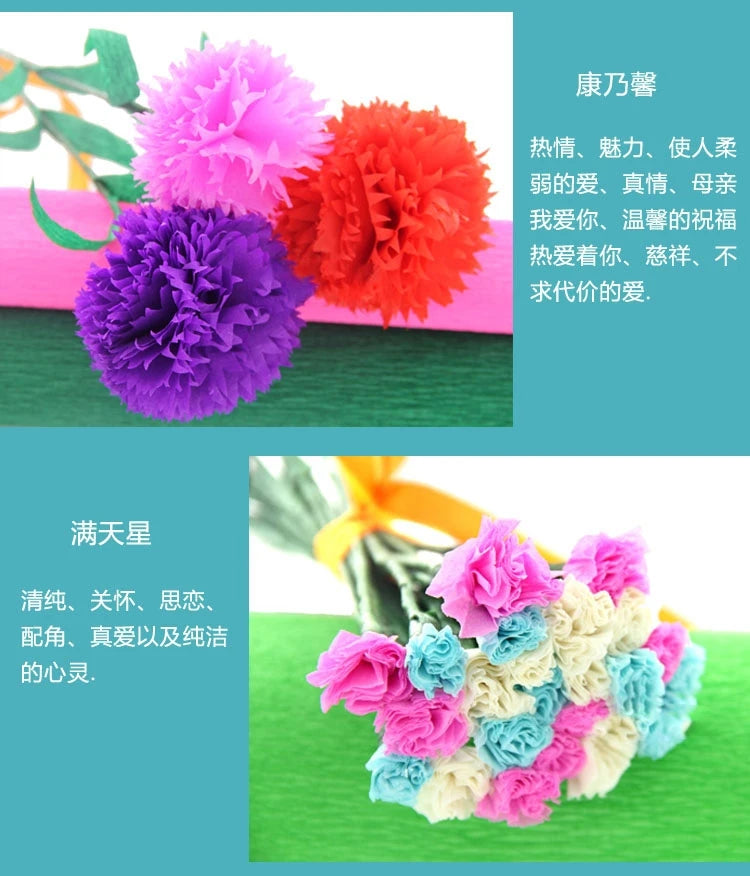 Handmade Crepe Paper Roll for DIY Paper Flowers