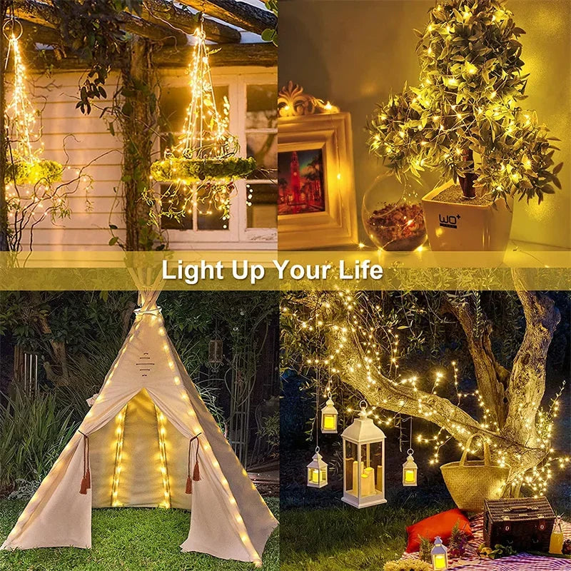 Solar-Powered LED String Lights
