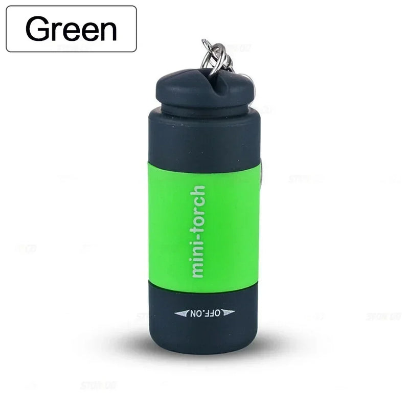 Mini lampe de poche USB rechargeable sur porte-clés