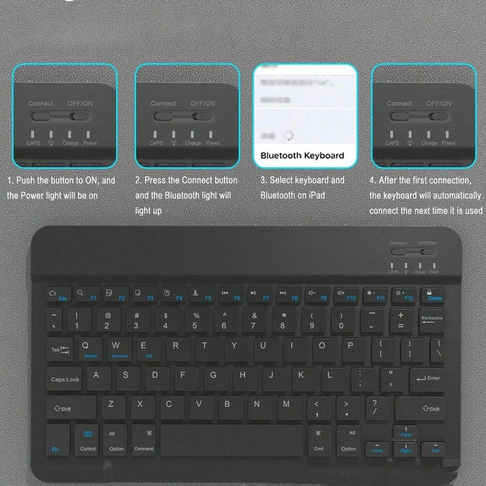 iPad Keyboard Case with Removable Cover