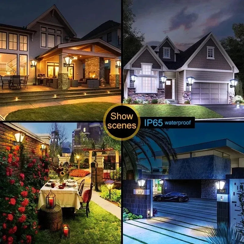 Solar-Powered Motion Sensor Light with Dual Mounting Options