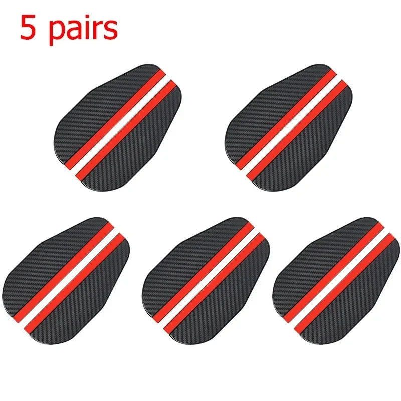 Five pairs of carbon fiber car side mirror rain and sun visors.
