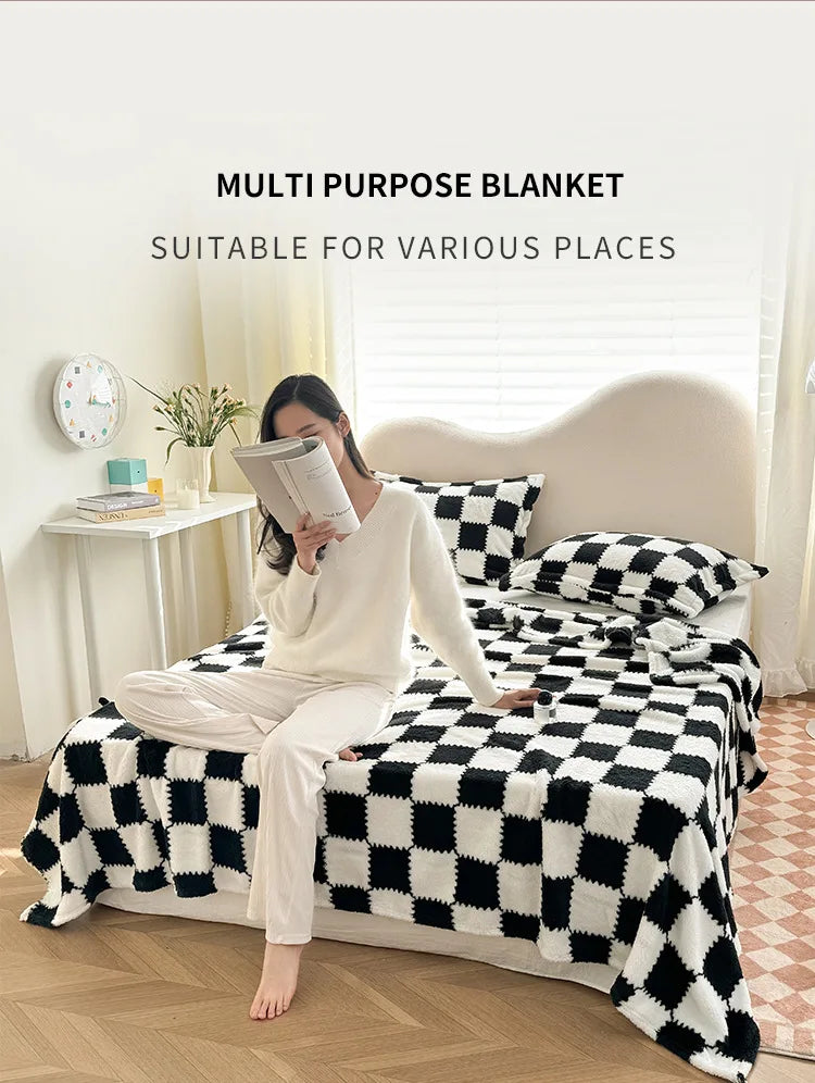 Panda Flannel Throw Blanket - Soft Plush Cover for Couch, Bed & Travel