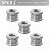 Five single titanium alloy chainring bolts, 6.5mm size.