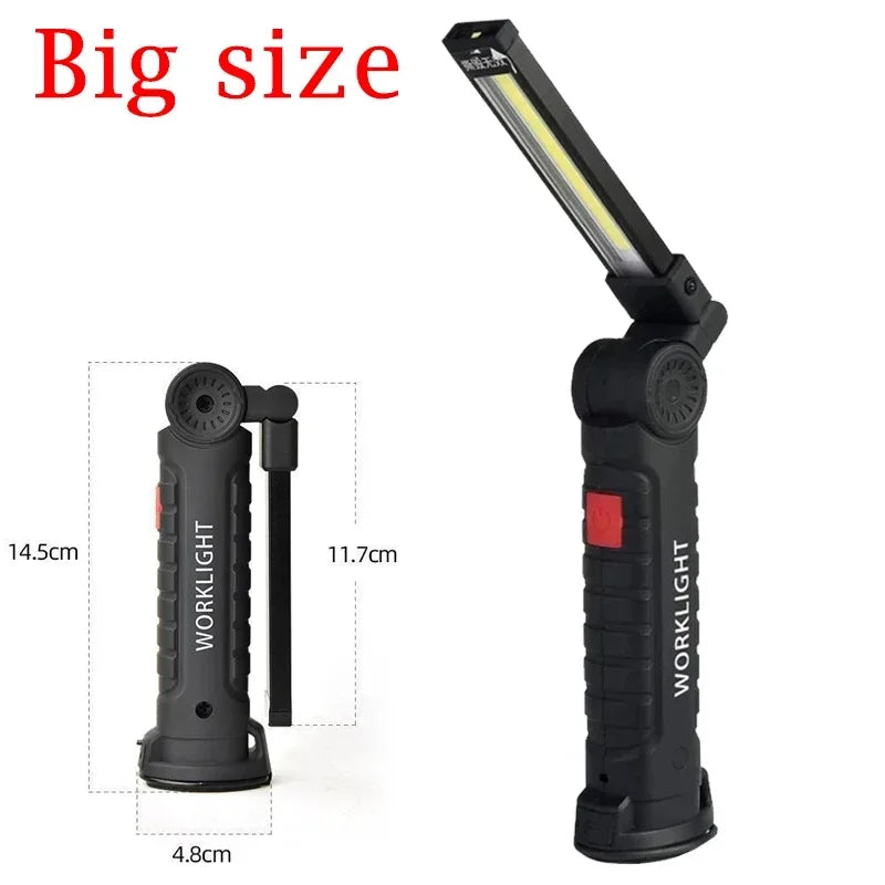 Foldable LED Work Light with Magnetic Base and USB Charging