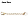 Elegant pearl chain strap with gold-toned clasps for handbags and DIY purses