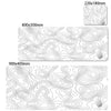 Large Abstract Desk Mat with Stitched Edges
