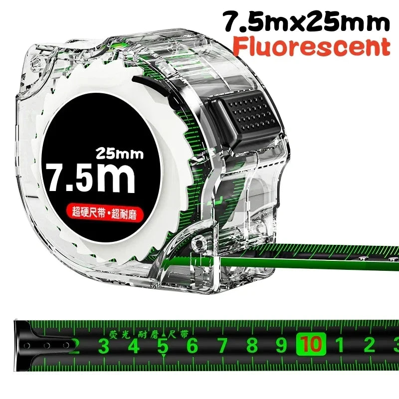 Stainless Steel Retractable Tape Measure – Anti-Corrosion, Easy-Read, Ideal for Woodworking