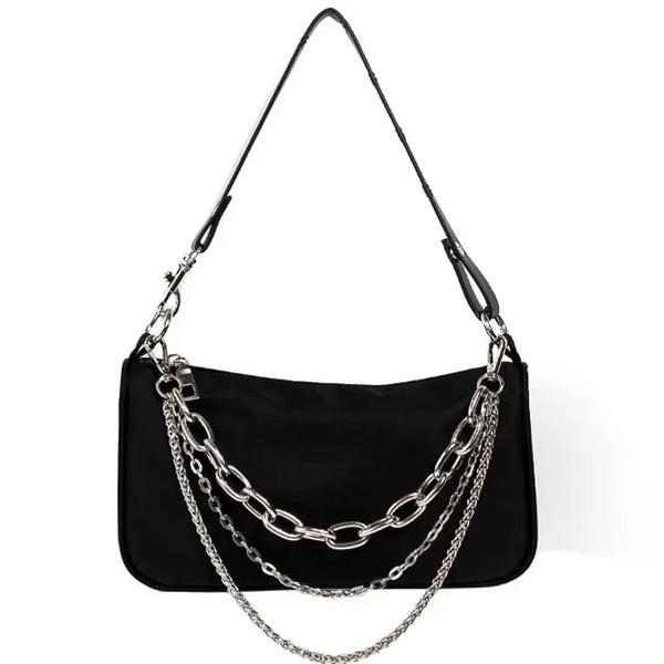 Multi-Layer Metal Pearl Bag Chain