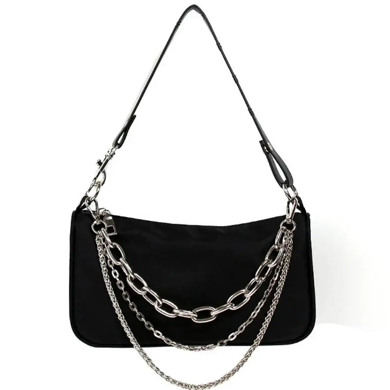 Multi-Layer Metal Pearl Bag Chain