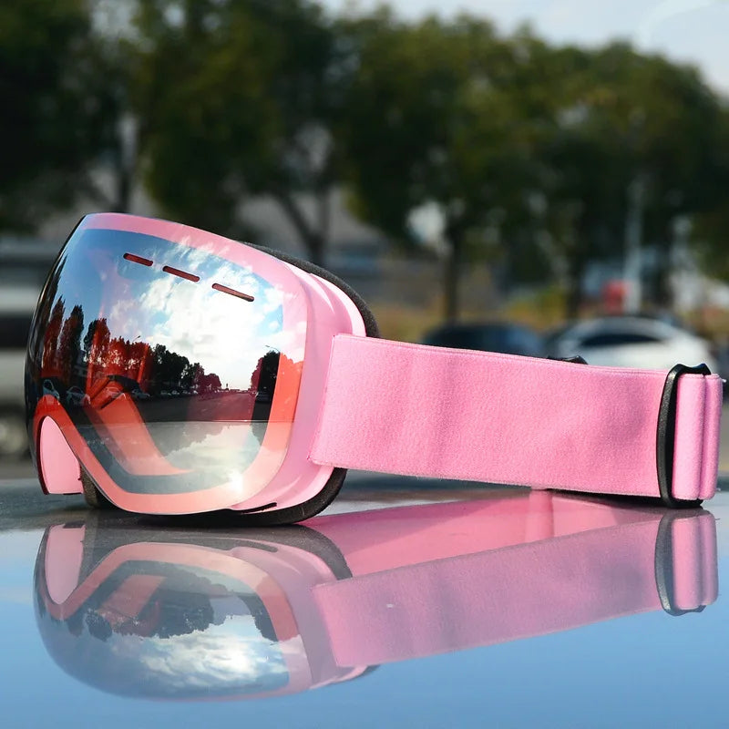 Dual-Layer Anti-Fog Ski Goggles with UV400 Protection
