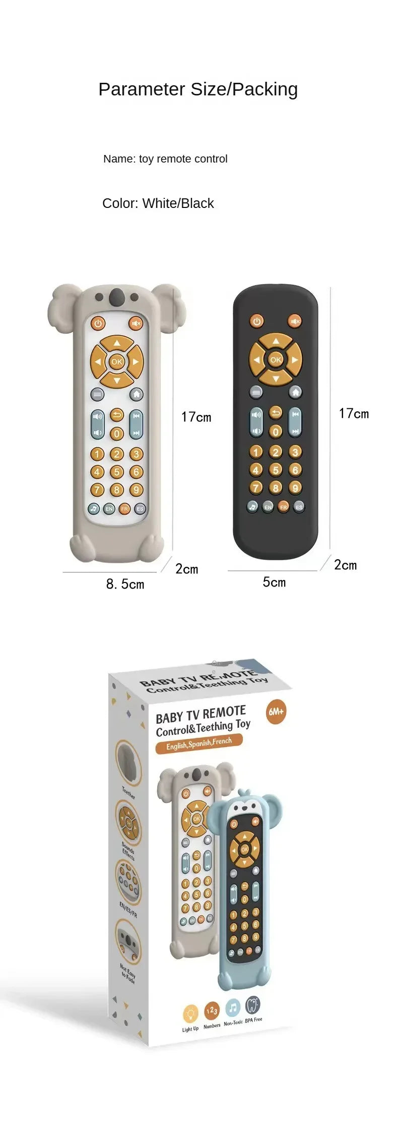 Musical Toy TV Remote Control for Babies and Toddlers