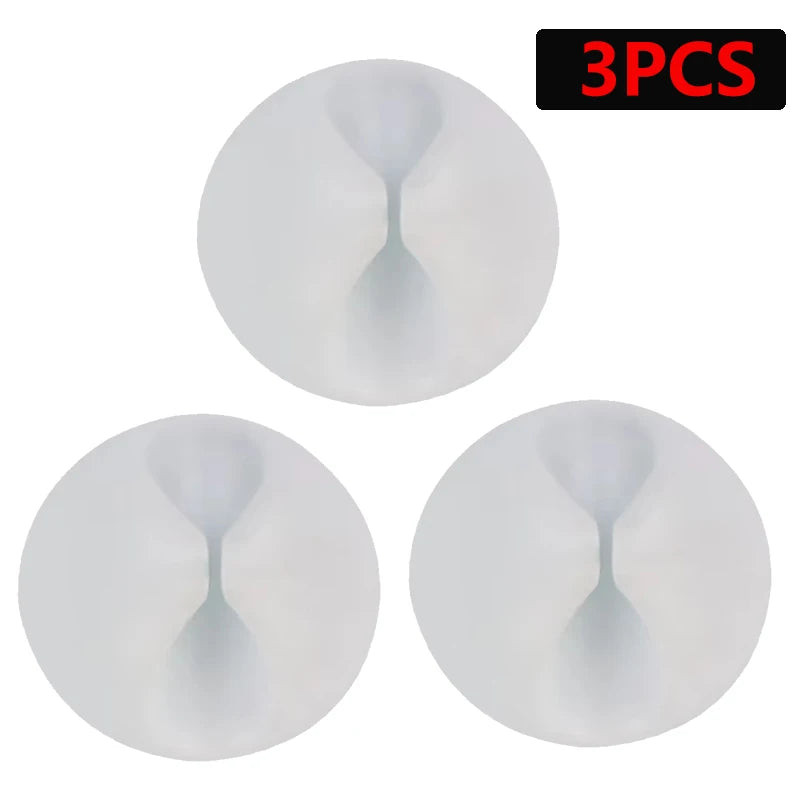 Adhesive Silicone Cable Clips for Desk Organization (6 Pack)