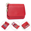 Women's RFID-Blocking Leather Wallet with Keychain and Coin Pocket